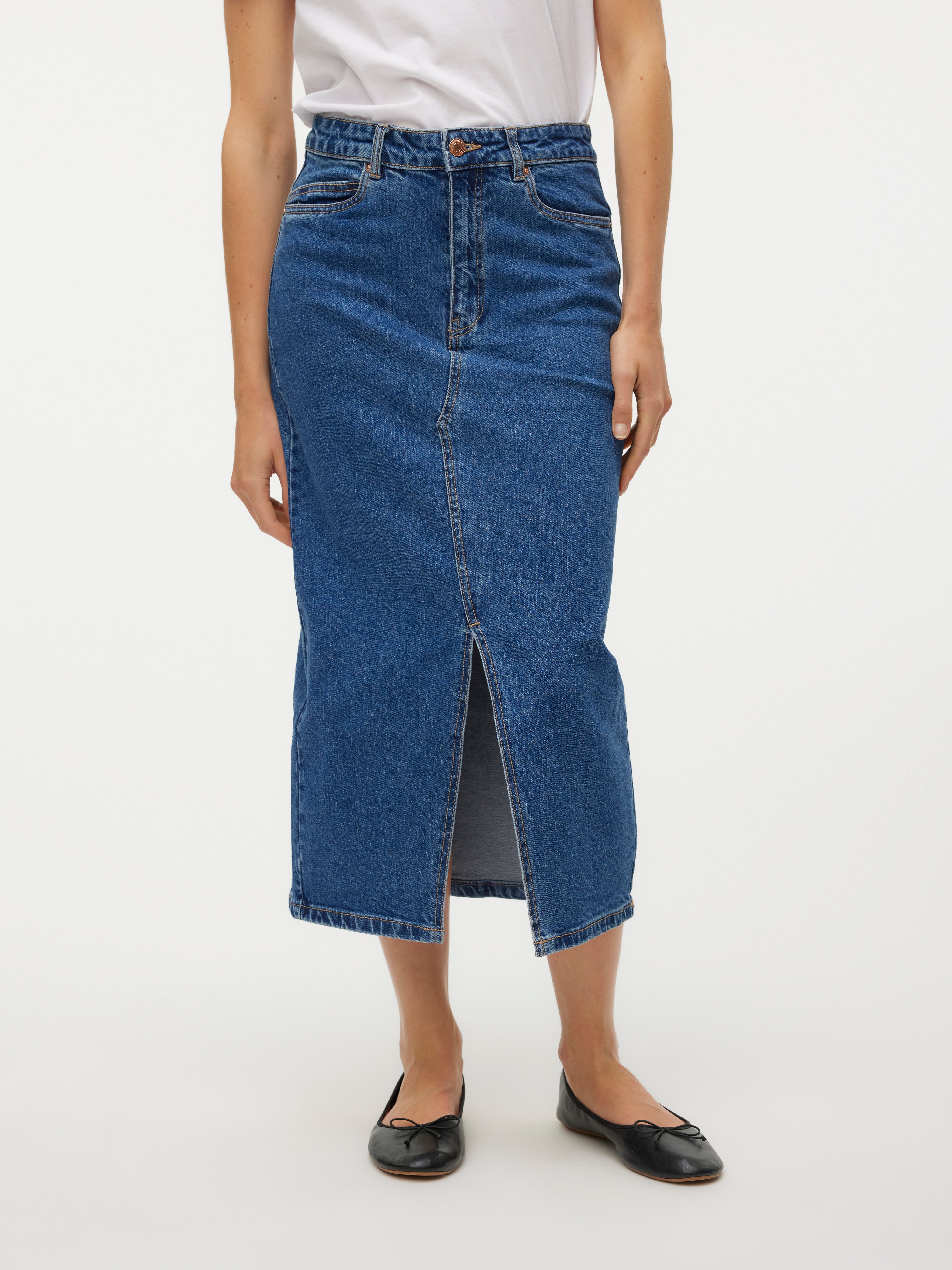VMVERI Hohe Taille Langer Rock
