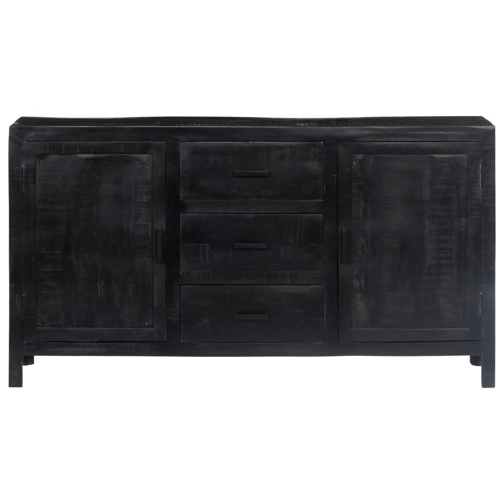 vidaXL Anrichte Sideboard Schwarz 147 x 40 x 80 cm Massivholz Mango