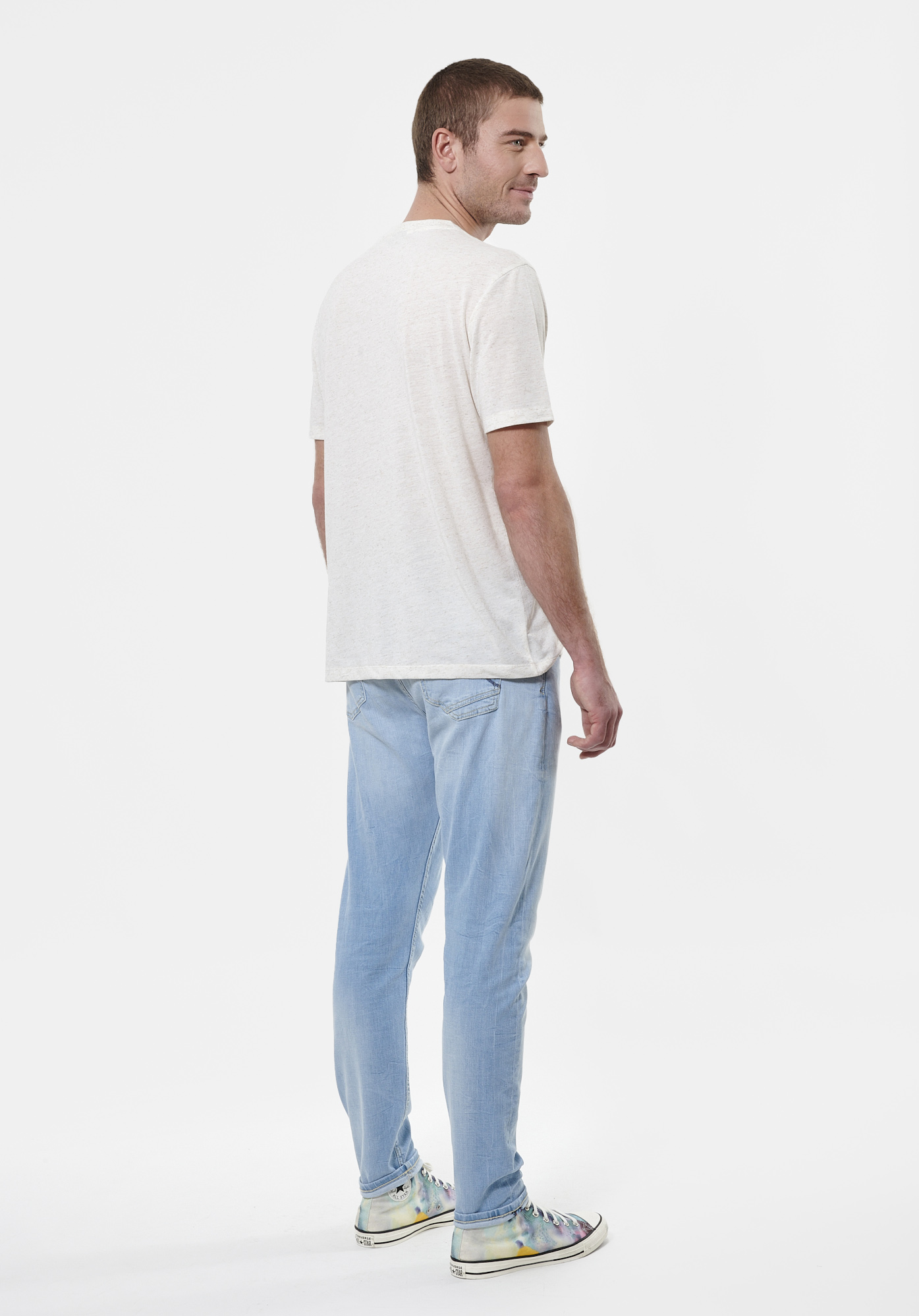 CHAD   T-shirt beige chiné Homme