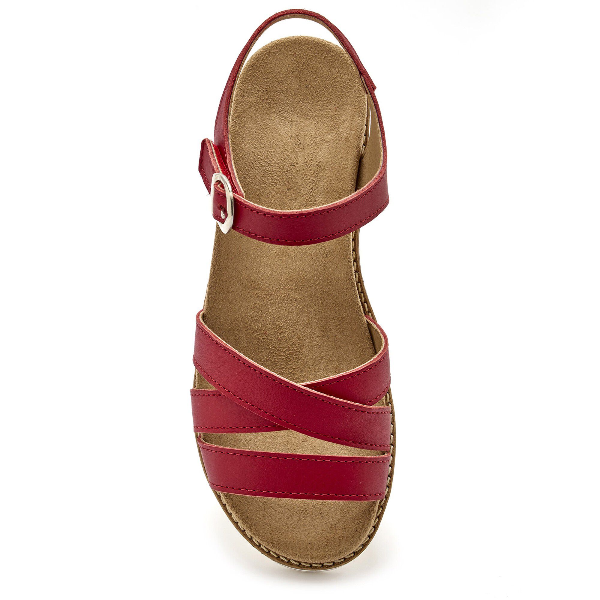 Sandales cuir brides croisées