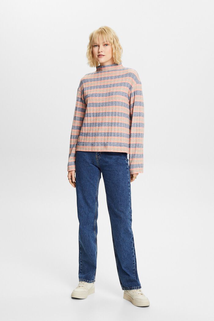 Weich aufgerautes Longsleeve mit Streifen