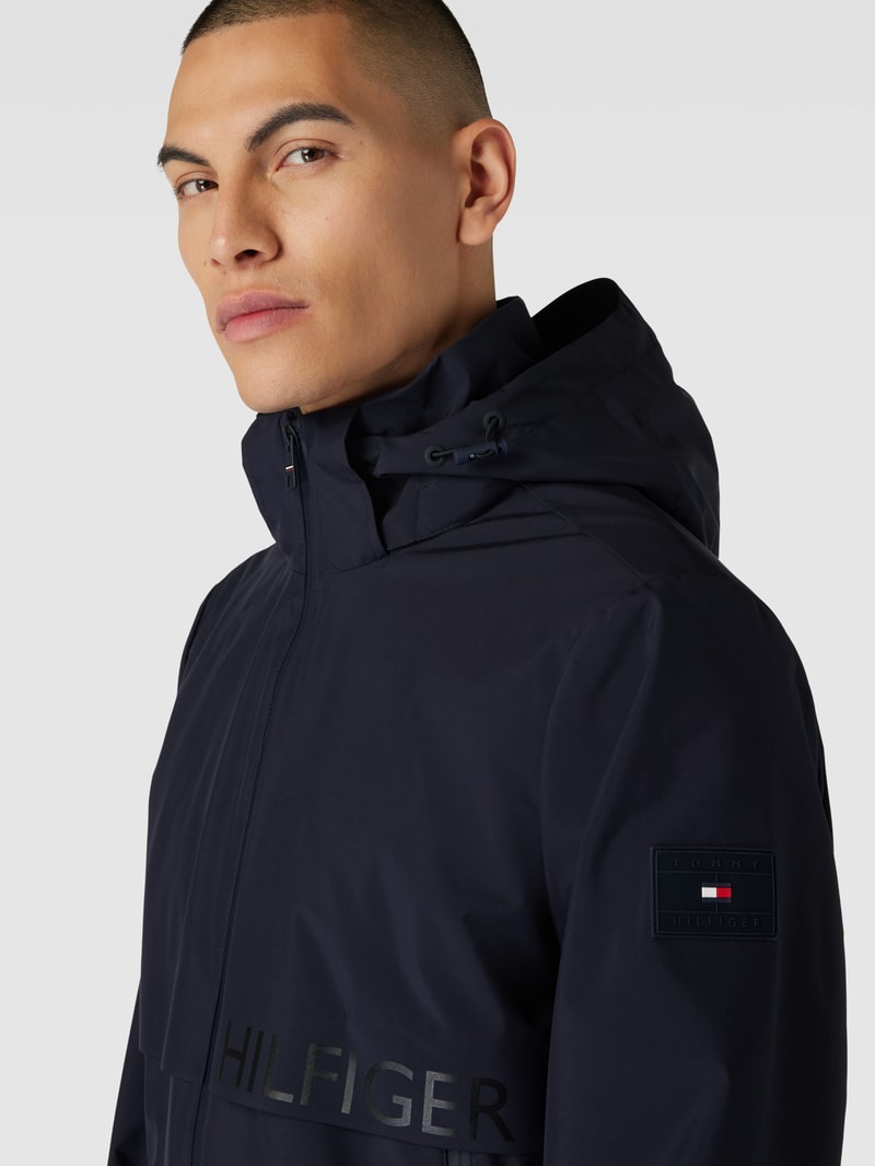 Jacke mit Stehkragen in marineblau