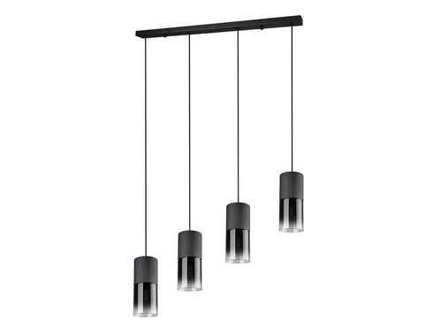 meineWunschleuchte LED Pendelleuchte, LED wechselbar, Warmweiß, Rauchglas Balken-leuchte mehrflammig für über-n Esstisch & Kochinsel