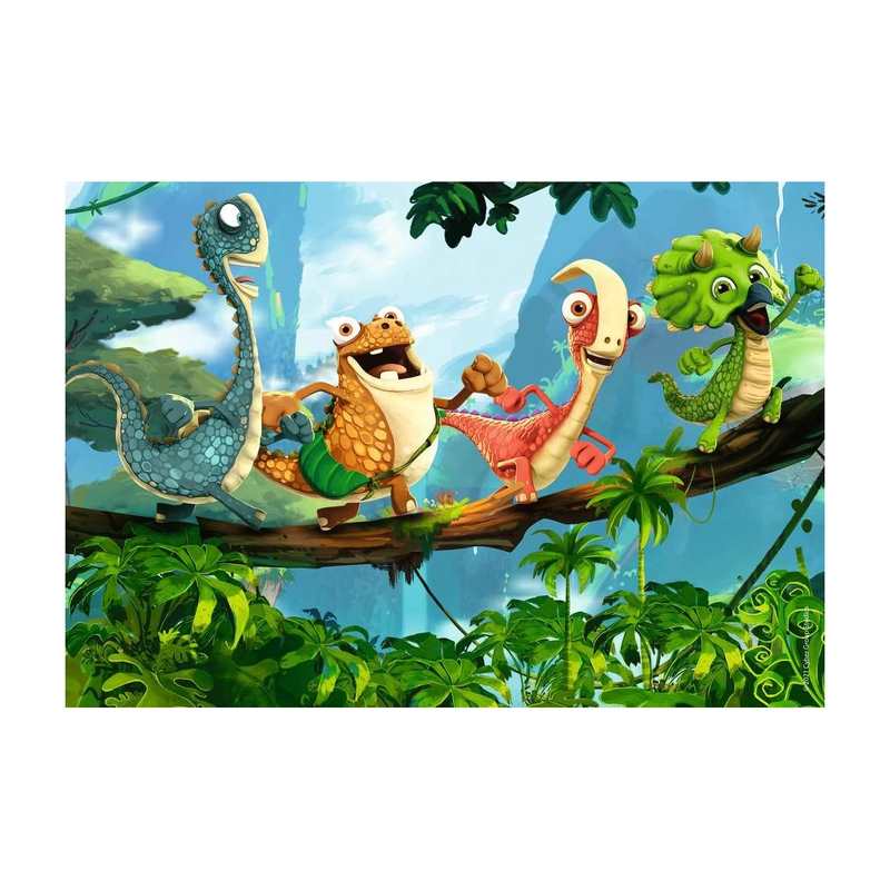 Puzzle la petite bande de dinosaures 2x 12 pièces