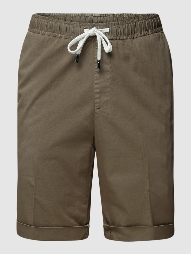 Shorts mit seitlichen Eingrifftaschen in olivgrün