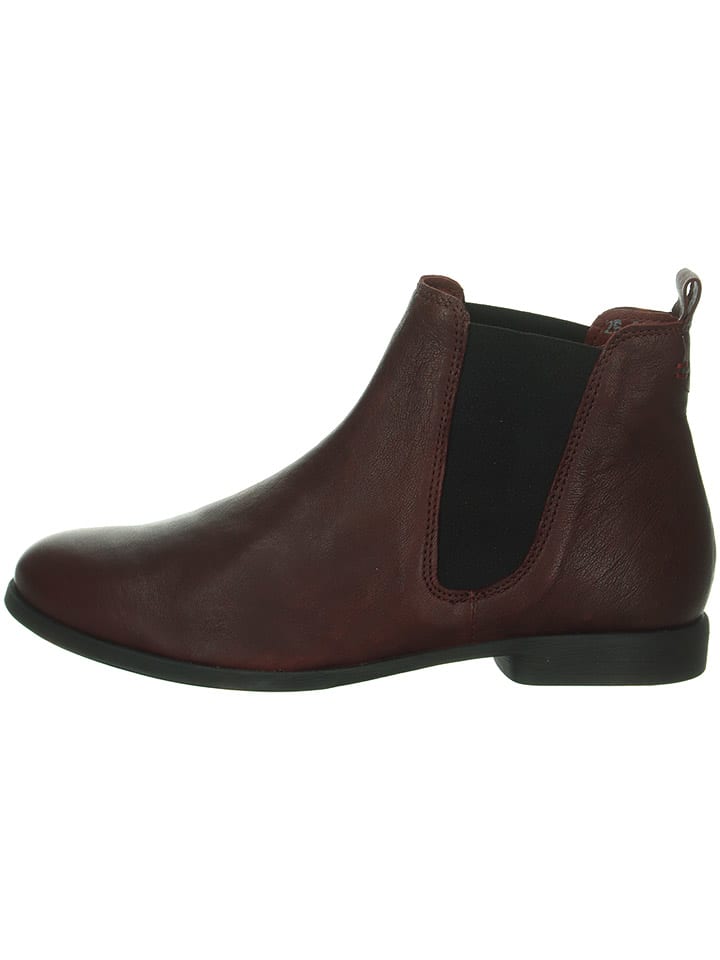Think! Leder-Chelsea-Boots in Bordeaux günstig kaufen