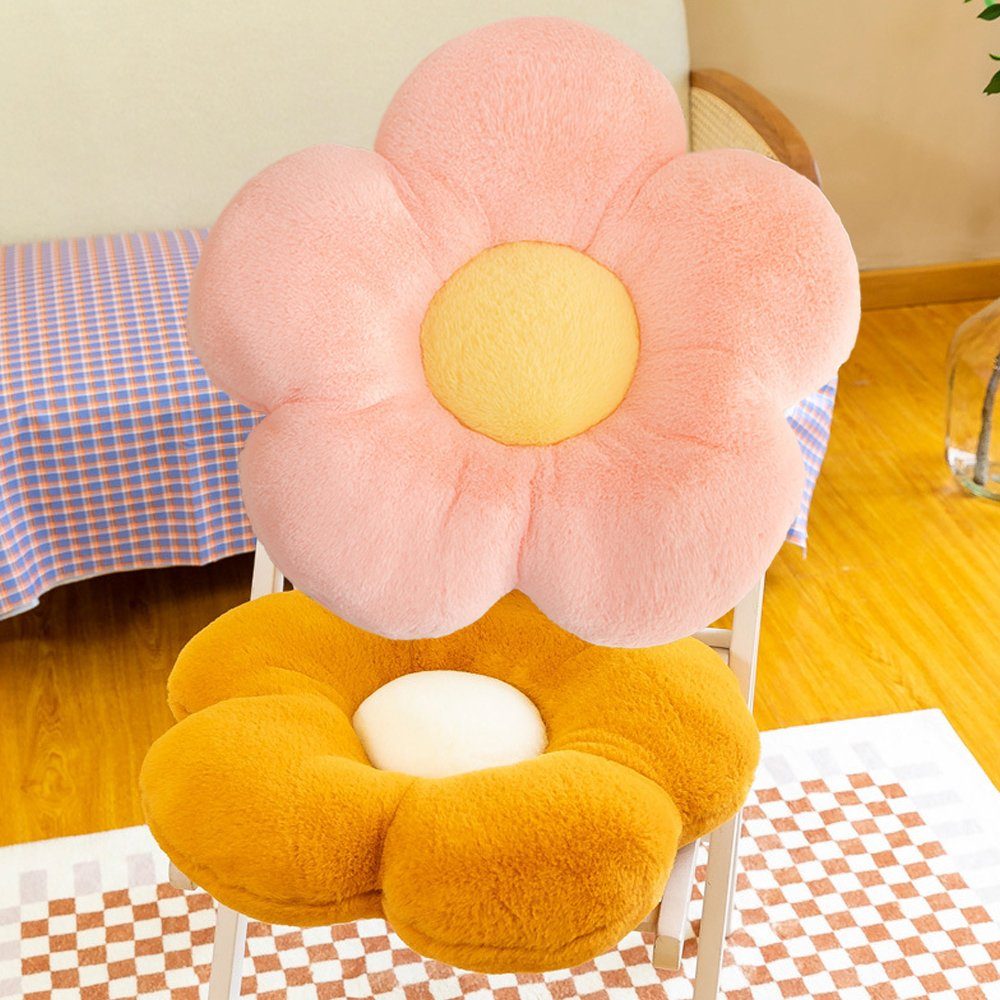 Einemgeld Bodenkissen Blumenboden Kissen Tatami Blumenförmiges Plüsch-Dekor der bequemen