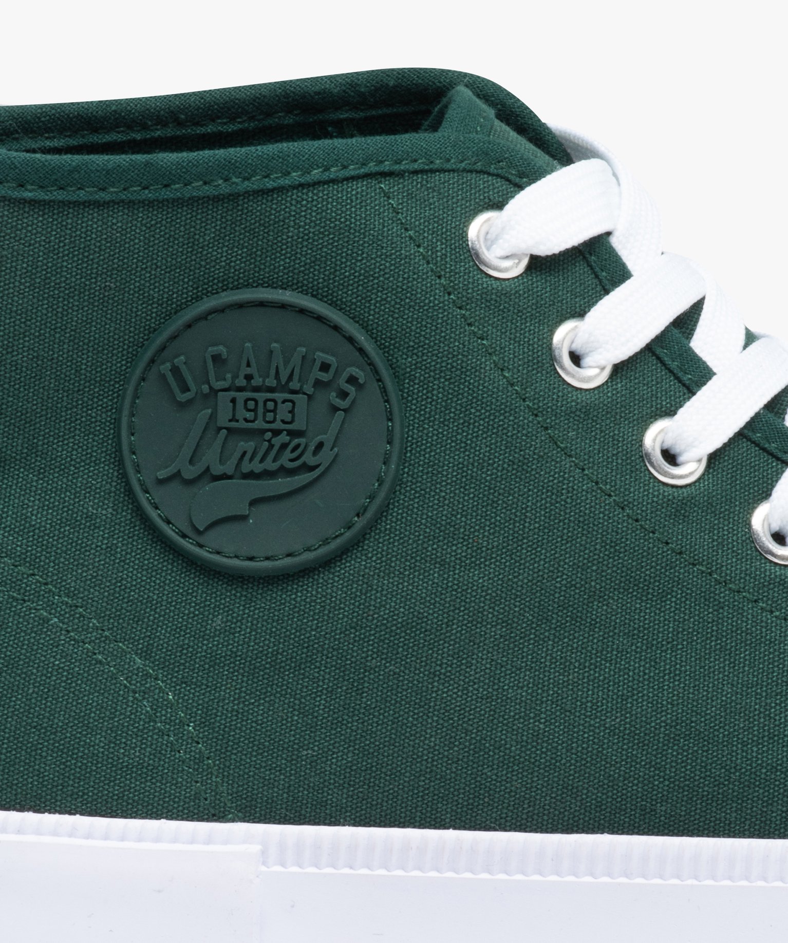 Baskets femme montantes en toile unie – Camps United vert | GEMO