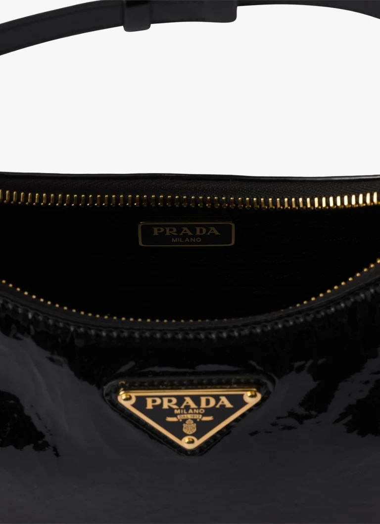 Prada Re-Edition patent leather shoulder bag