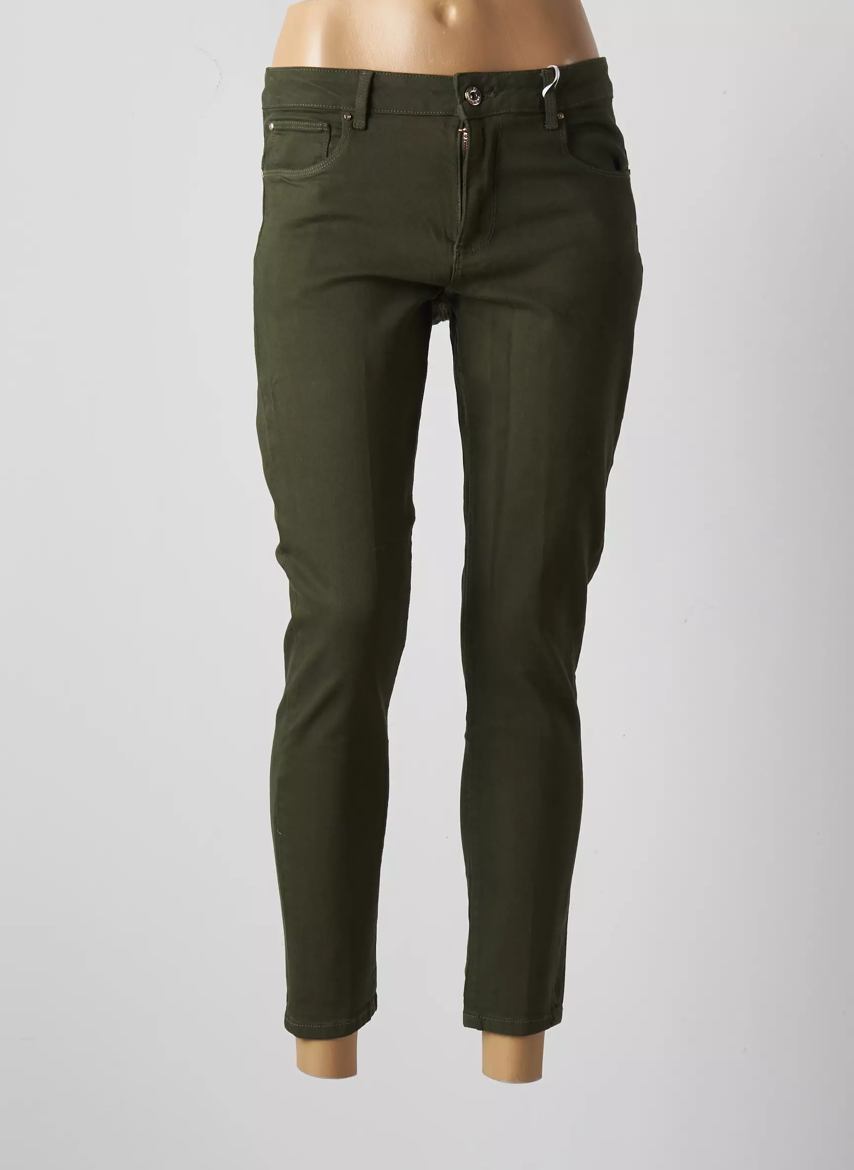 Fracomina Pantalons Slim Femme couleur vert