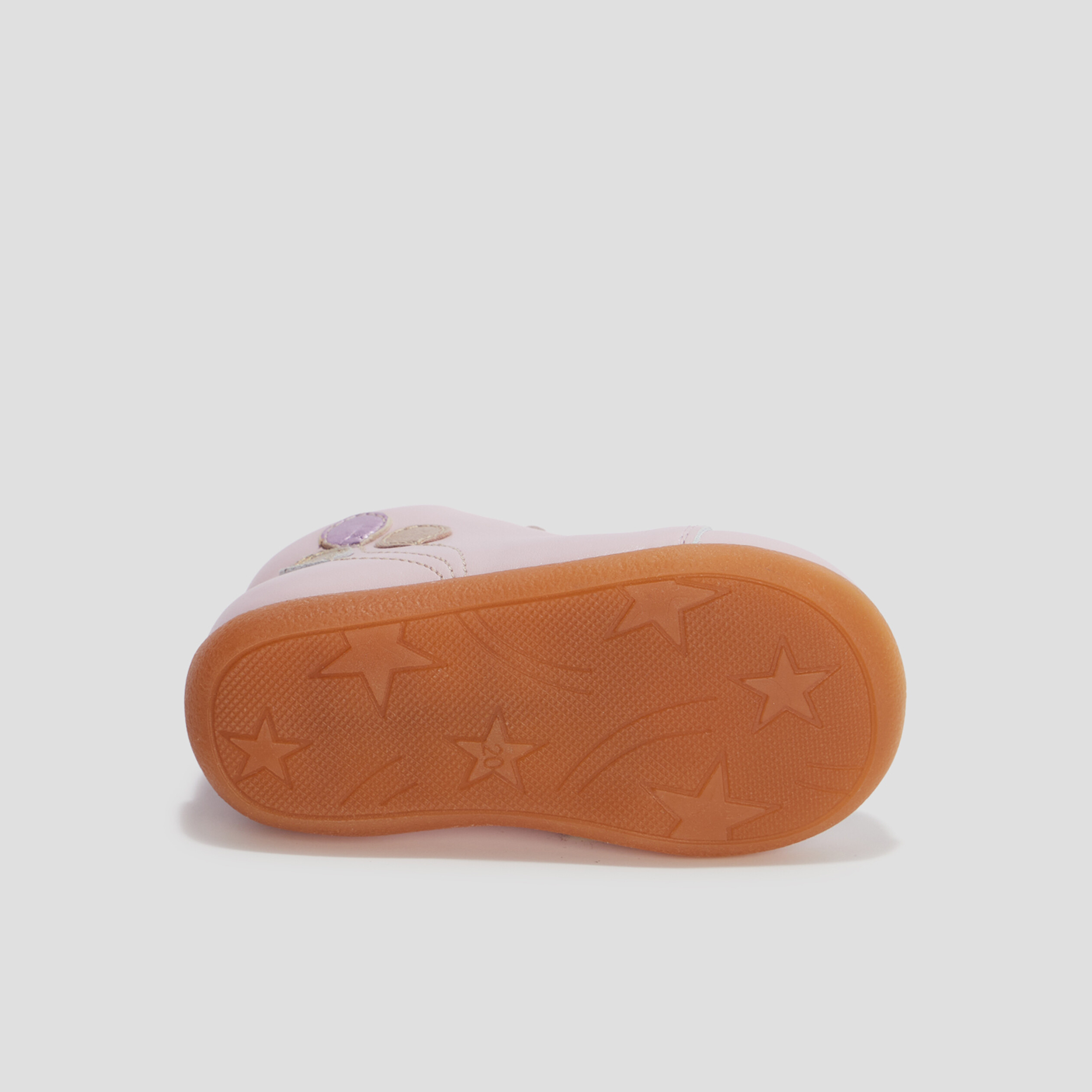 Bottillons à lacets en cuir rose bébé fille | La Halle