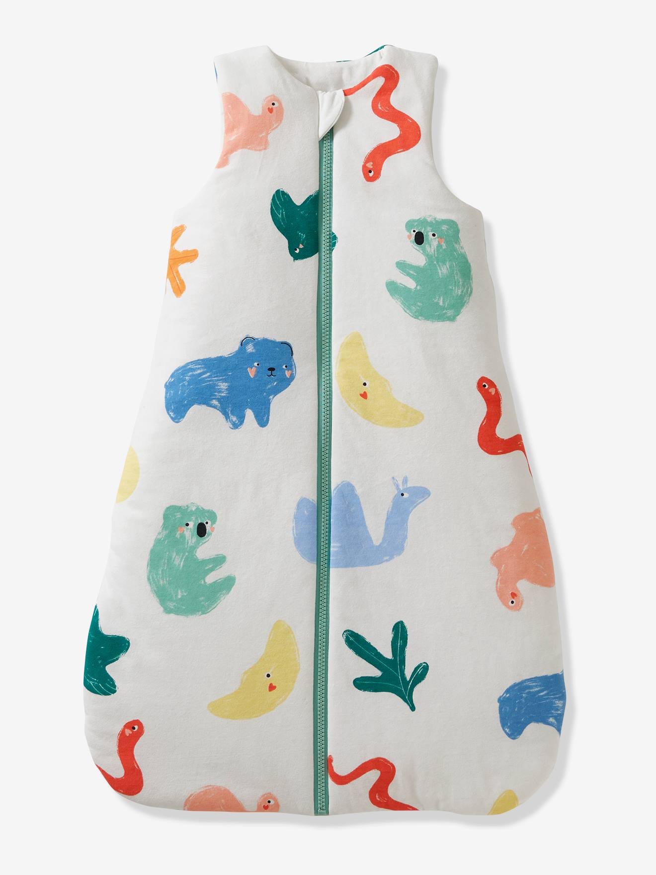Vertbaudet Ärmelloser Baby Schlafsack KÜNSTLER Oeko-Tex personalisierbar - mehrfarbig