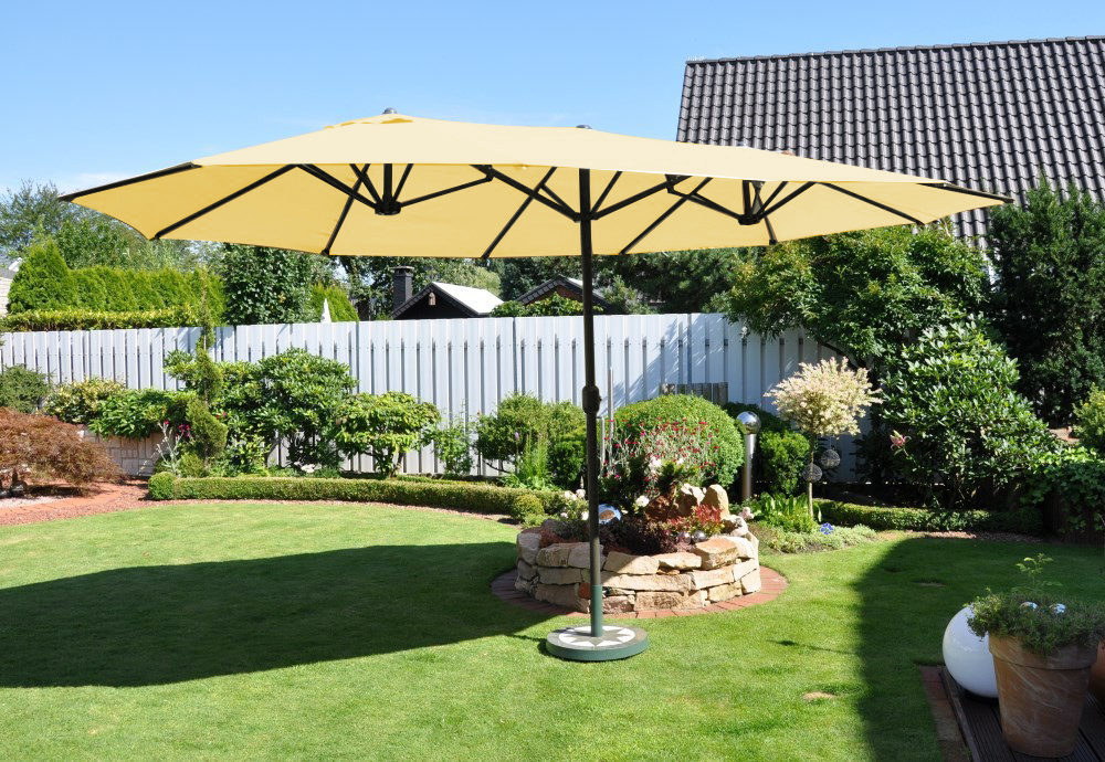 Solax Sunshine XXL-Oval-Sonnenschirm, beige/natur