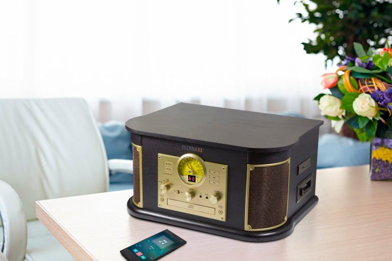 Technaxx Nostalgie Bluetooth Plattendigitalisierer All-in-One TX-103 Multifunktionsspieler (Riemenantrieb, Bluetooth)
