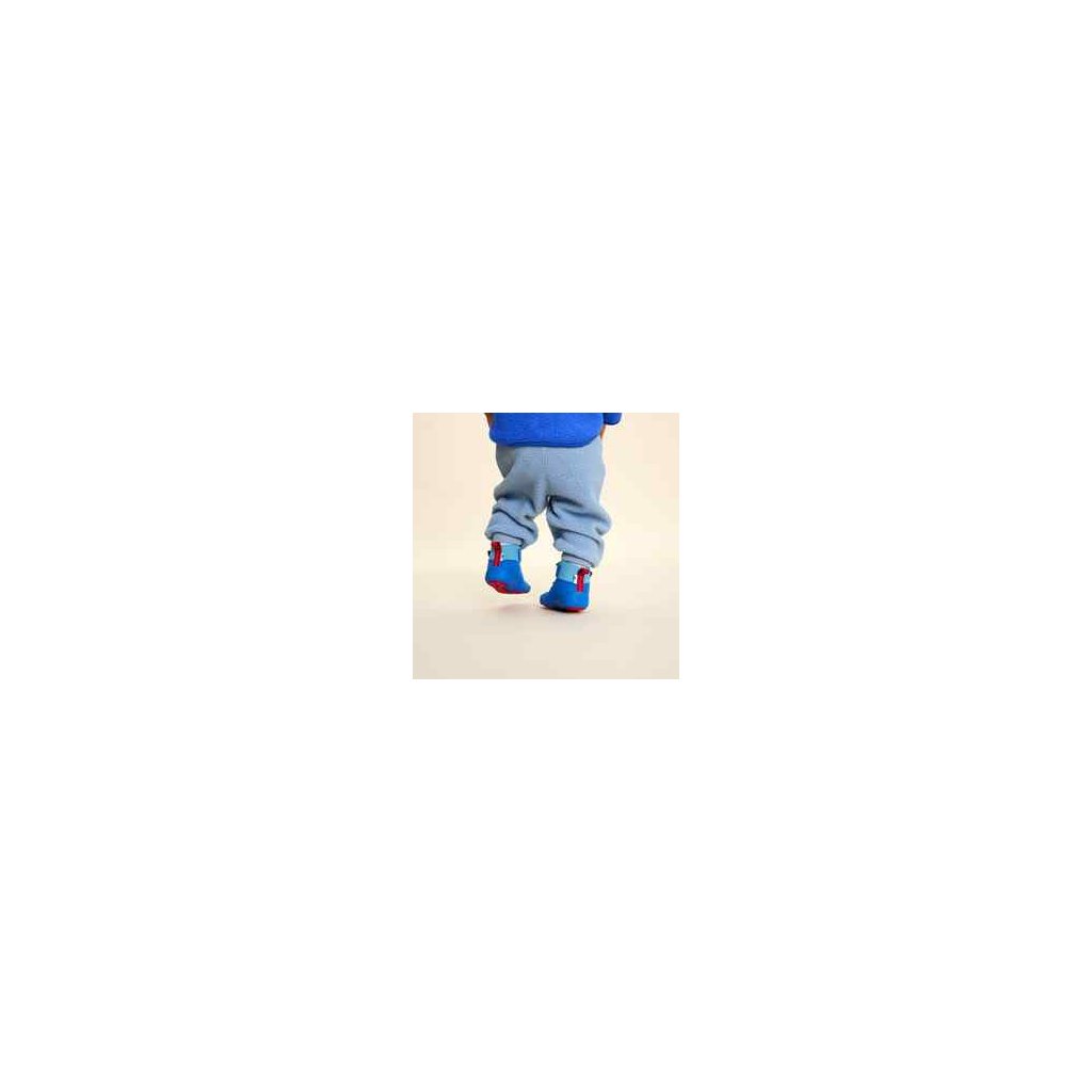Affenzahn Lauflerner Vegan Warmy Hai Blau Winterbarfußschuhe