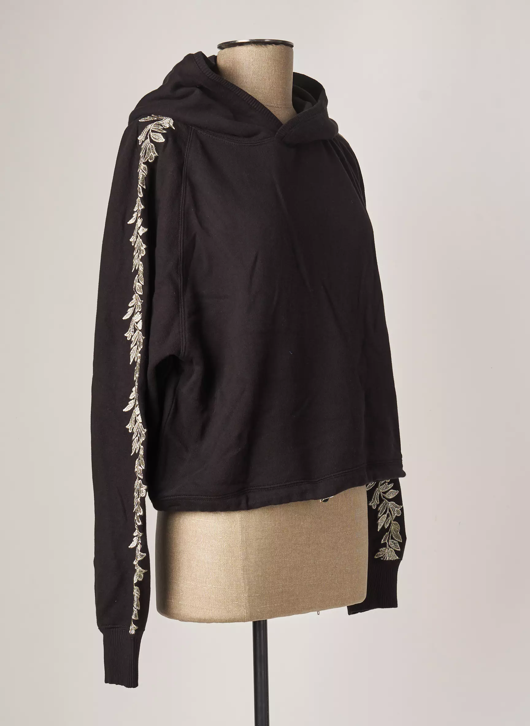 Heaven May Sweat Capuche Femme couleur noir