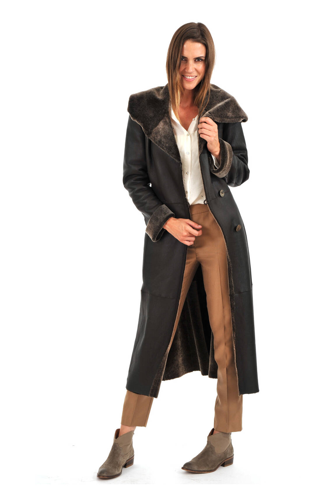 La Canadienne Manteaux Longs Femme couleur marron