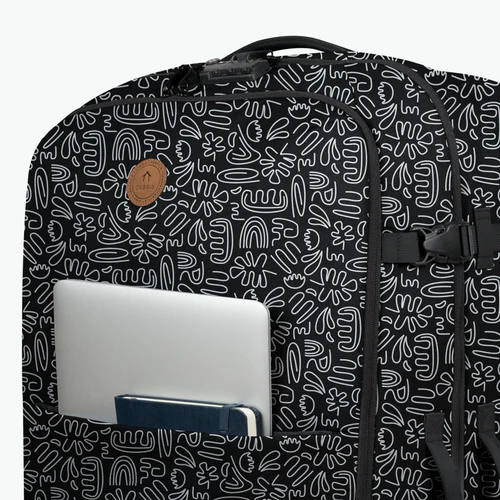 Large 2-wheel soft suitcase Amiens black