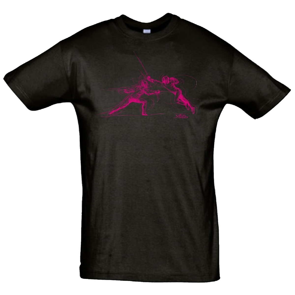 ARTOS Fechtmotiv T-Shirt schwarz