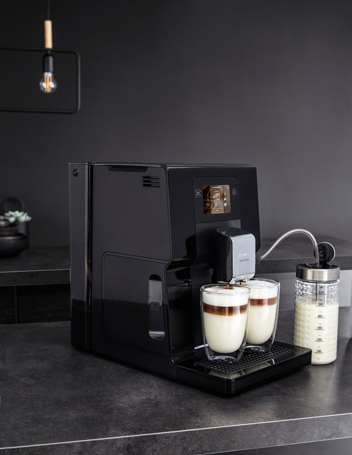 Krups Kaffeevollautomat EA8738 Intuition Preference, inkl. Milchbehälter, intuitives Lichtsystem, 11 Getränke, OTC-System