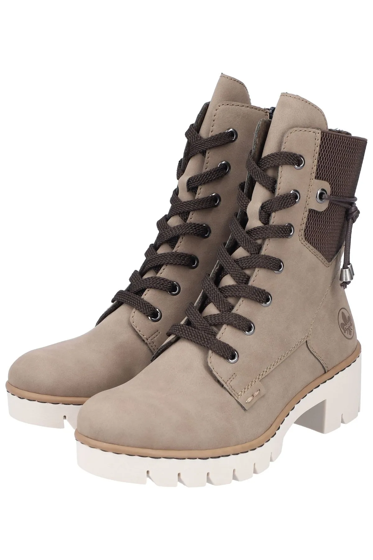 Rieker  Stiefelette - Beige - Blockabsatz