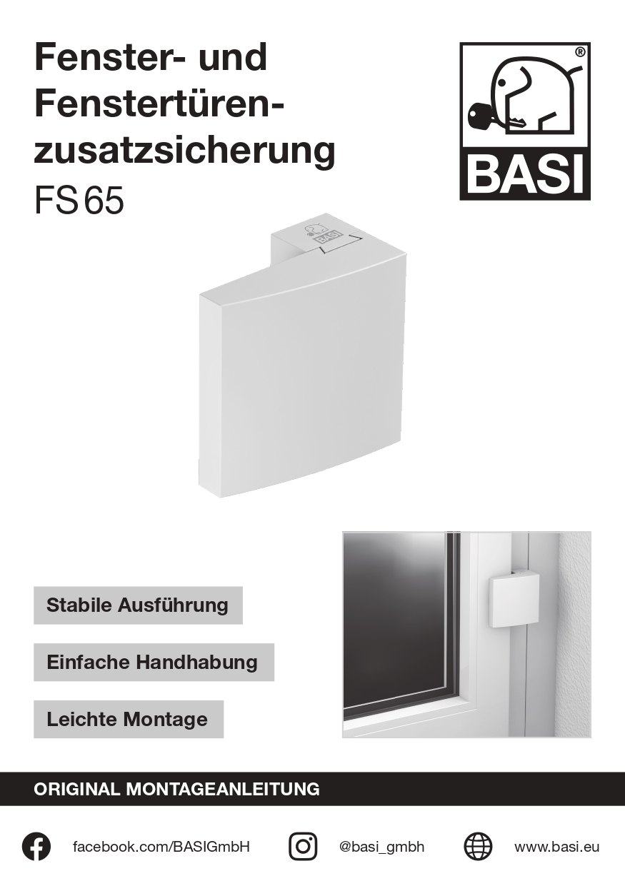 Basi Fenster- und Fenstertürenzusatzsicherung in Weiß