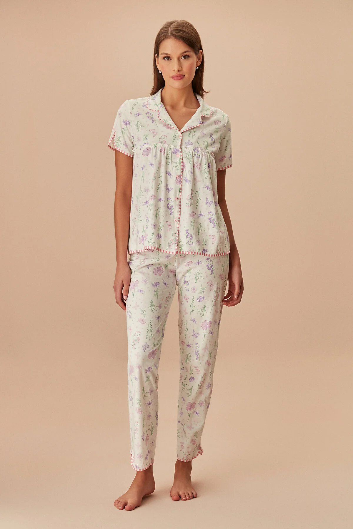 SUWEN  Maskulines Pyjama-Set mit Schmetterlingen