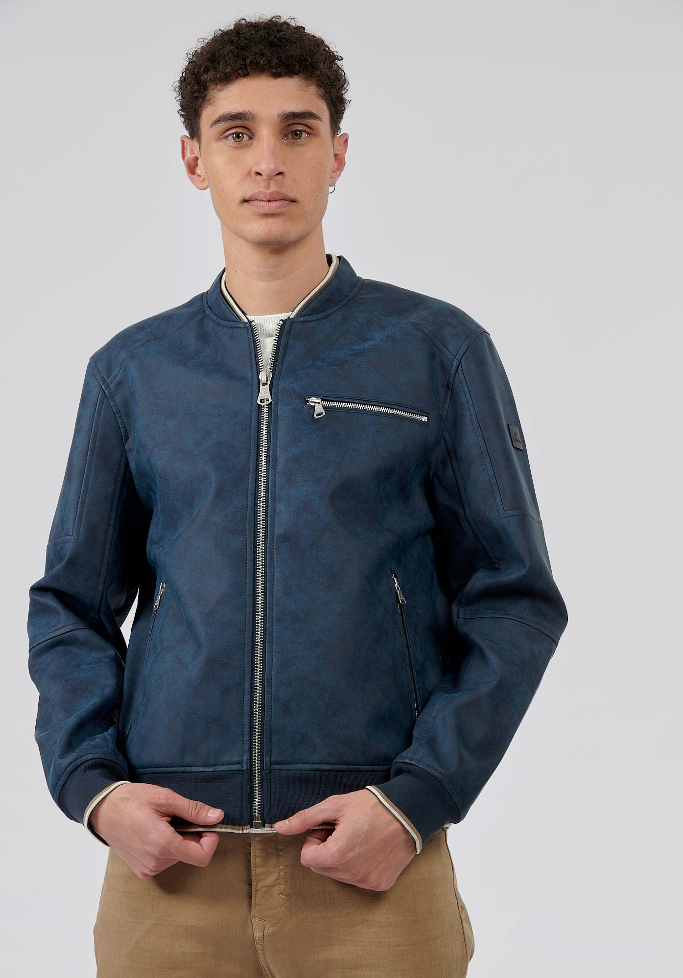 MAHO   Blouson bleu homme