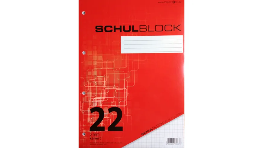 PAPERZONE Schulblock A4 Lineatur 22 50 Blatt