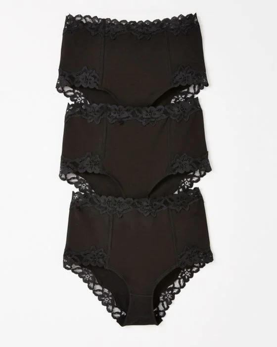 Lot de 3 culottes maxi en dentelle
