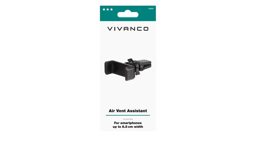 Vivanco Air Vent Assistant, Kfz Halterung Lüftungsschlitz für Smartphones