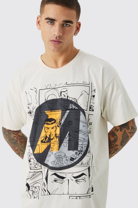 Oversize T-Shirt mit lizenziertem Action Man Print