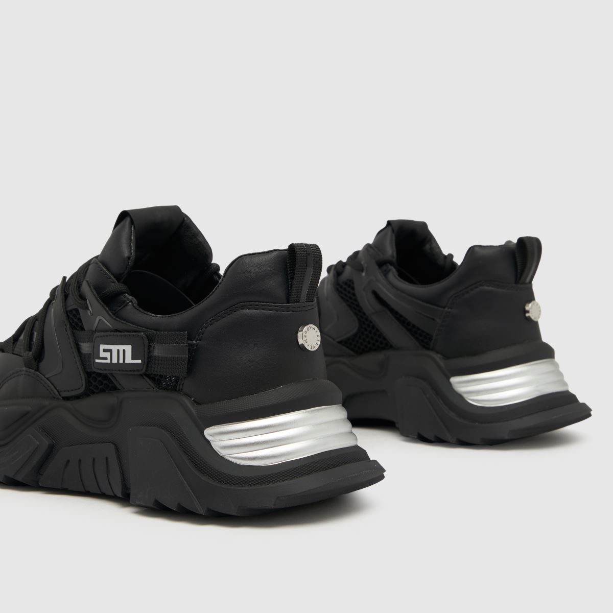 Steve Madden Kingdom sportcipők fekete és ezüst színben