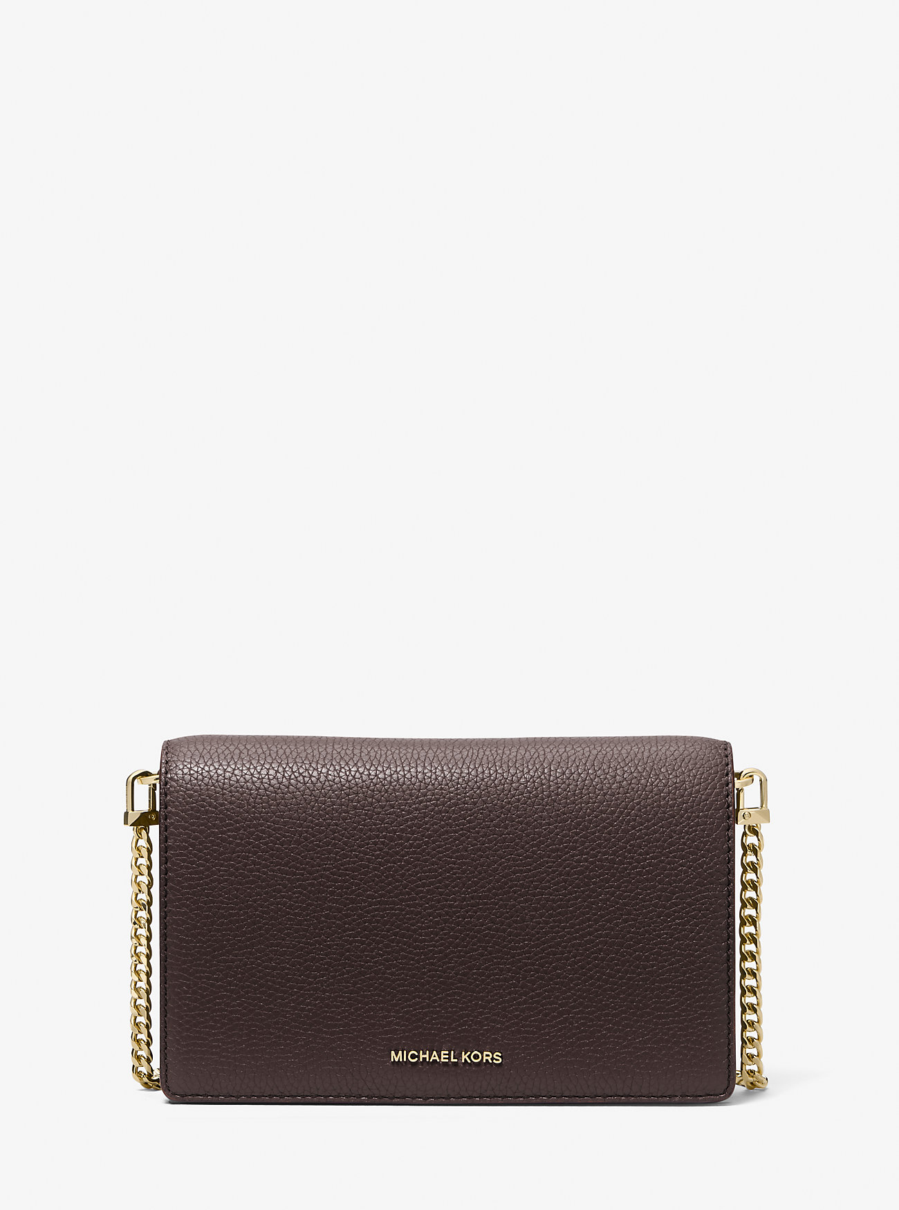Jet Set Medium Pebbled Leather Crossbody Bag - CHOCOLATE