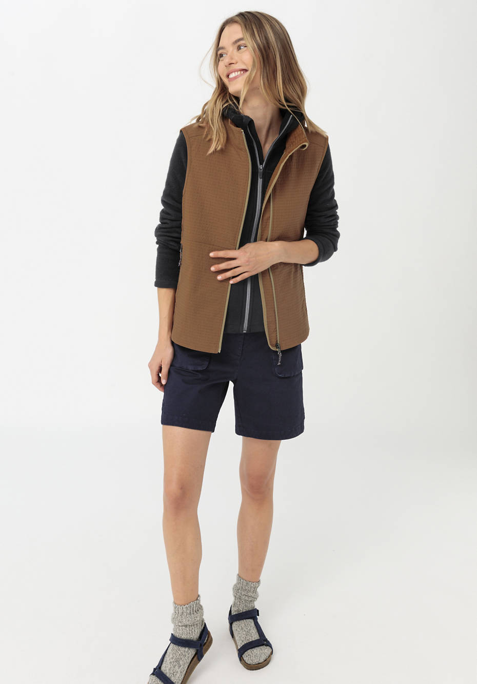 Weste Softshell Grid aus Bio-Baumwolle