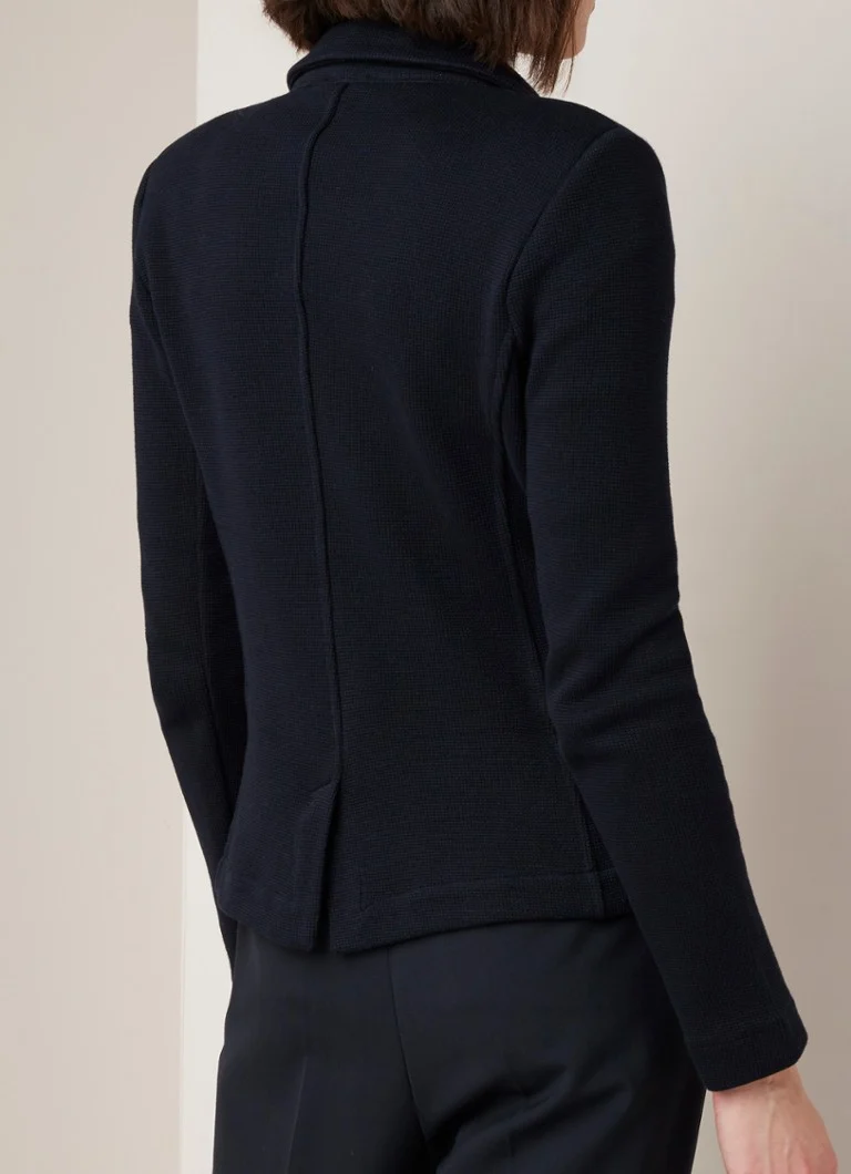 Whistles  Slim fit blazer van jersey met ingeweven structuur
