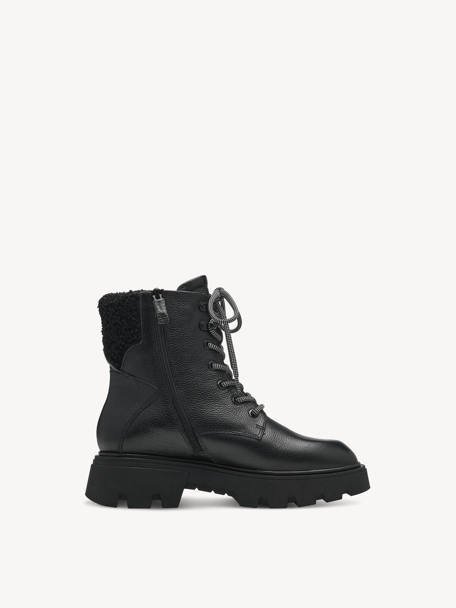 Bottine en cuir - noir doublure chaude
