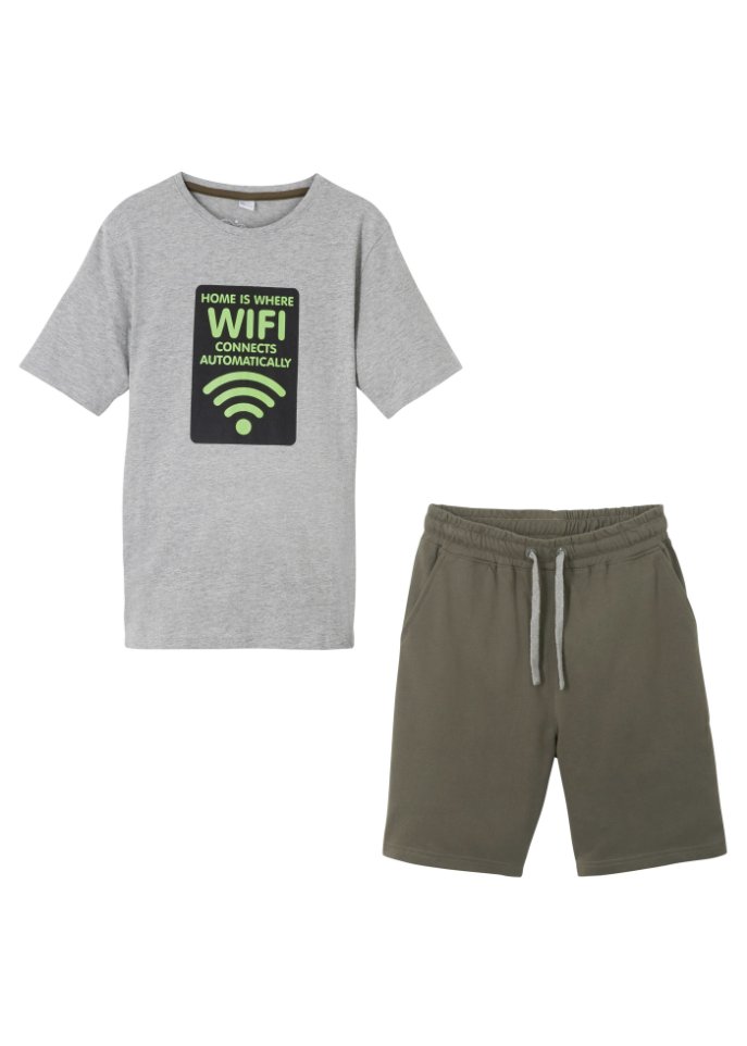 Jungen T-Shirt und Sweat-Bermuda (2-tlg.Set)