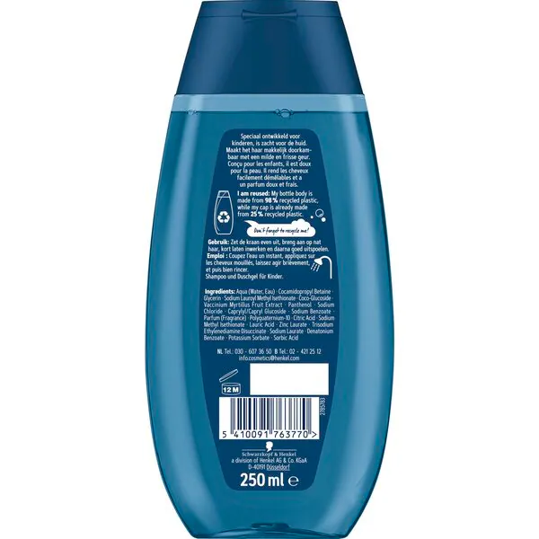 Schwarzkopf Kids -shampoo ja -suihkugeeli 250ml
