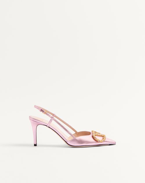 VLogo Signature Slingback-pumpe i 80 mm lamineret nappa