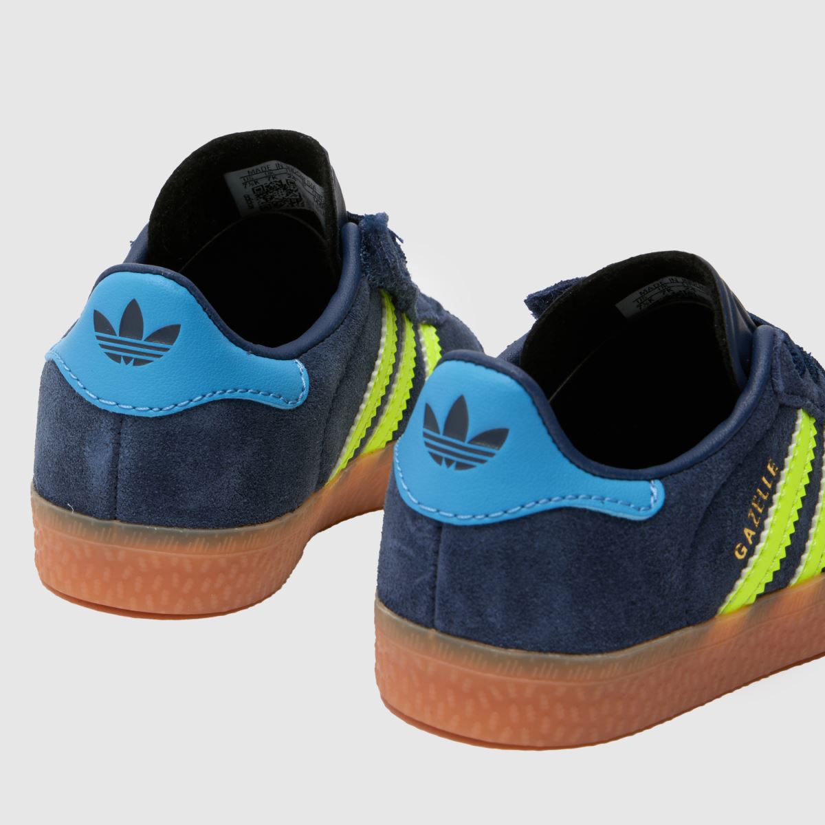 adidas marinblå multifärgade Gazelle-sneakers för småbarn