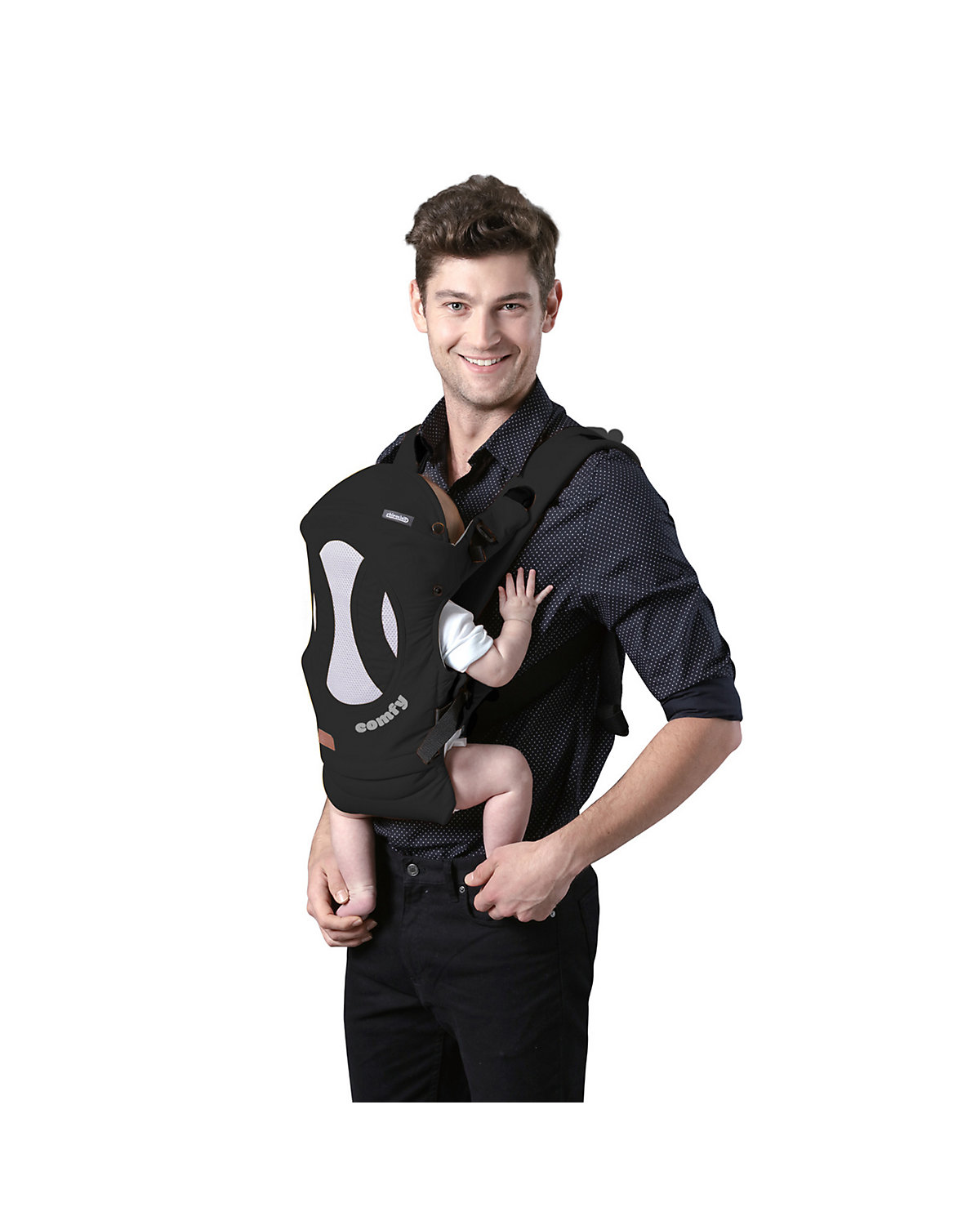 Babytrage Comfy 3 in 1 Bauch- und Rückentrage 4 Positionen bis 9 kg ab Geburt Babytragen