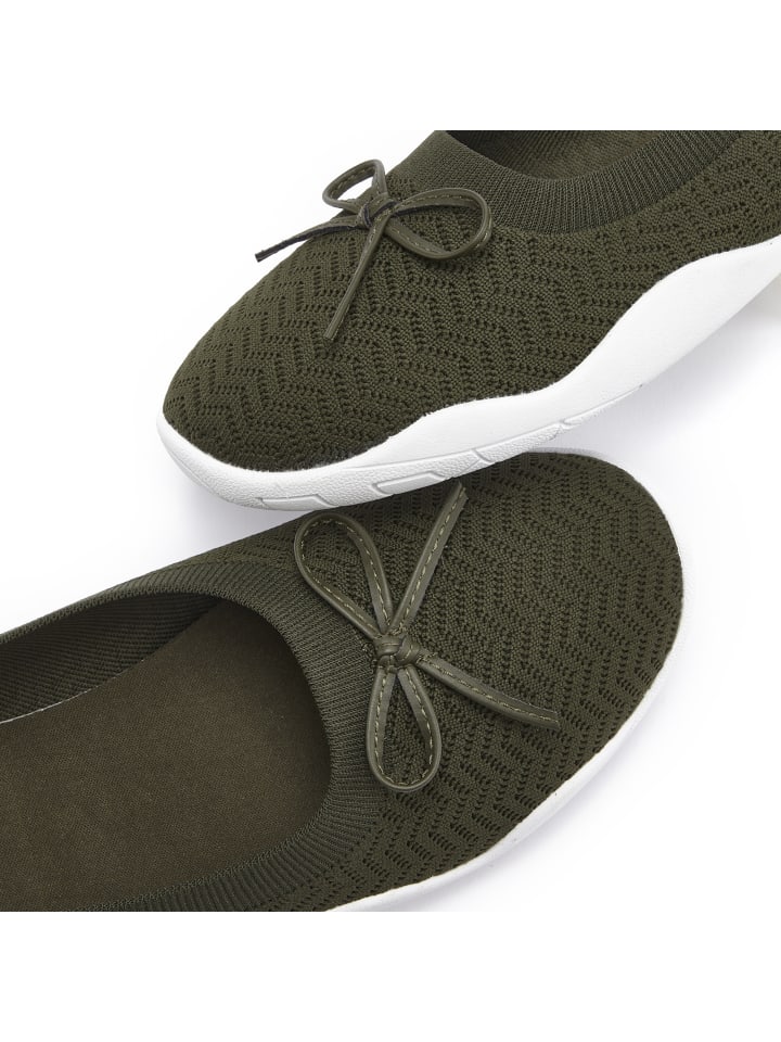 LASCANA Sneaker Ballerinas in olivgrün günstig kaufen