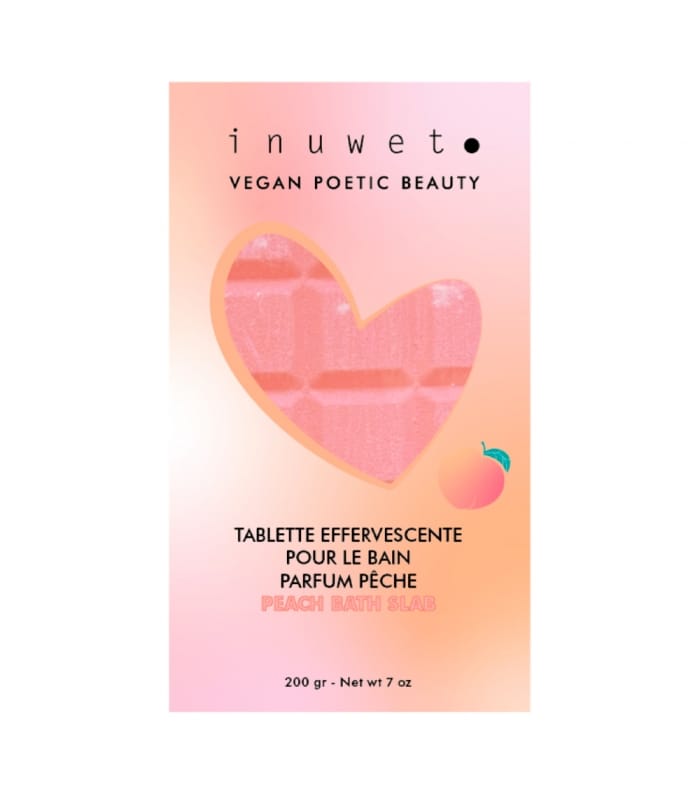 INUWET-TABLETTE DE CHOCOLAT EFFERVESCENTE PECHE-Bombe de bain