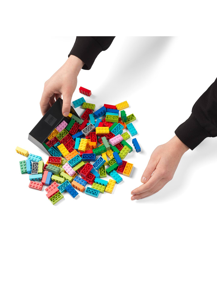 LEGO 2tlg. Set: Bausteine-Aufbewahrungsboxen in Anthrazit/ Schwarz günstig kaufen onesize