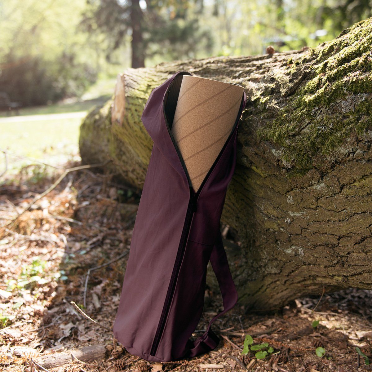 Navaris Yogamatte Tasche für Yogamatte aus Baumwolle, mit Tragegurt und Reißverschluss
