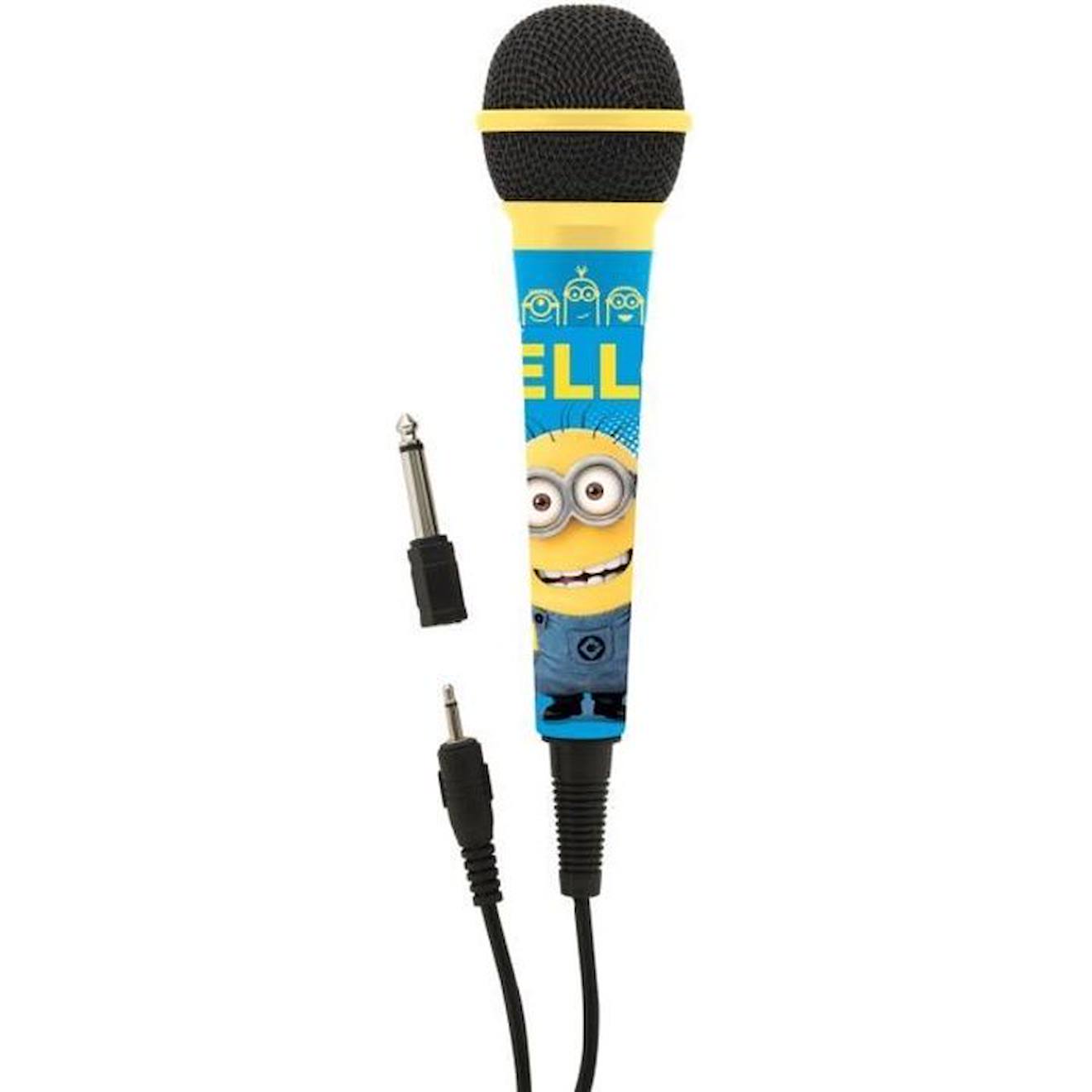 Microphone Haute Sensibilité Câble 2,5m Les Minions bleu
