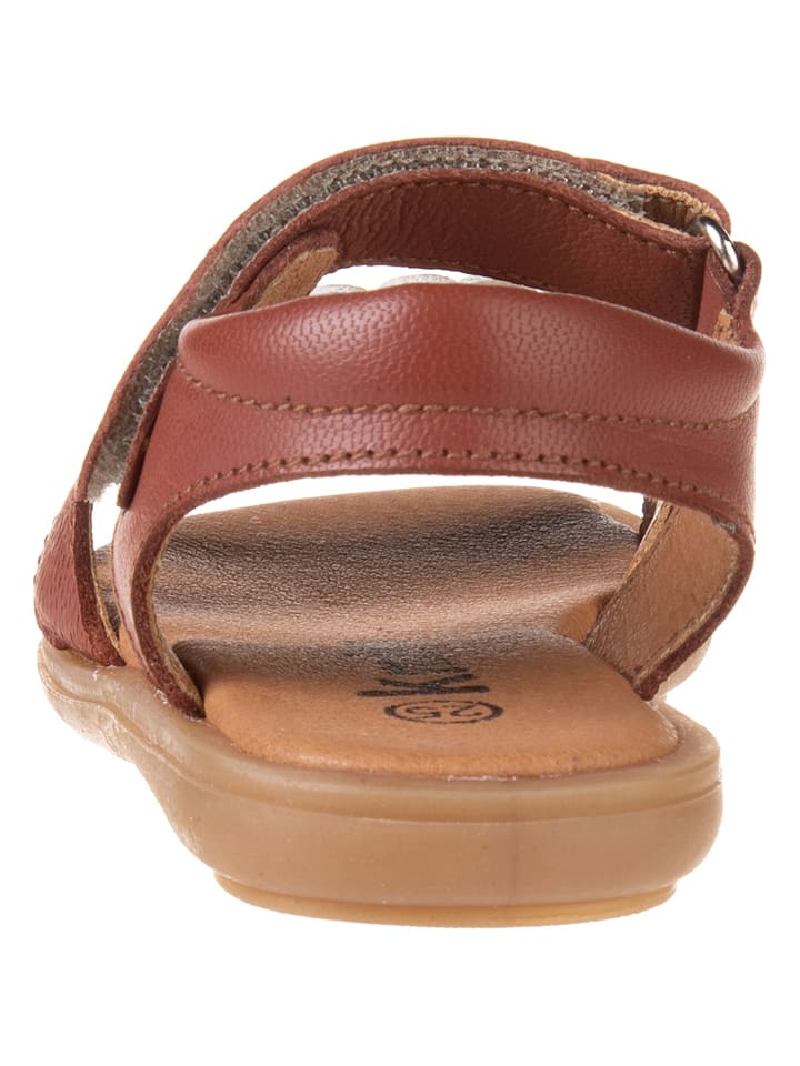 kmins Leder-Sandalen in Helbraun günstig kaufen