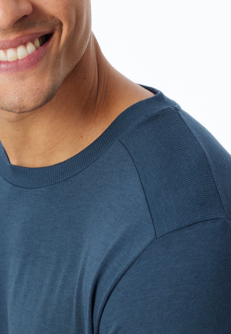 Schlafanzug lang dunkelblau - Modern Nightwear