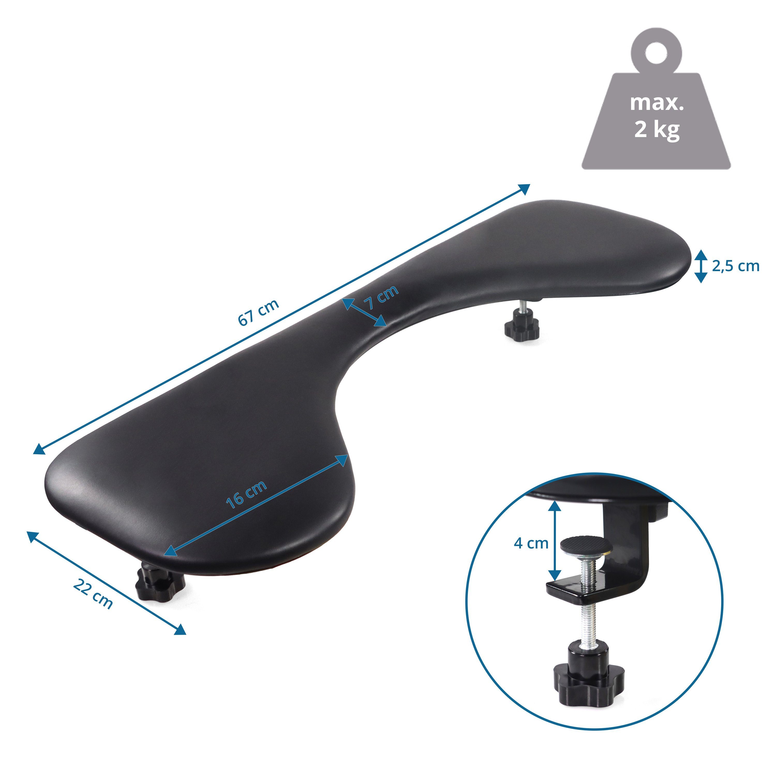 hjh OFFICE Schreibtischaufsatz Schreibtischaufsatz RELEX RT2 Leder, (RELEX RT2), RELEX RT2